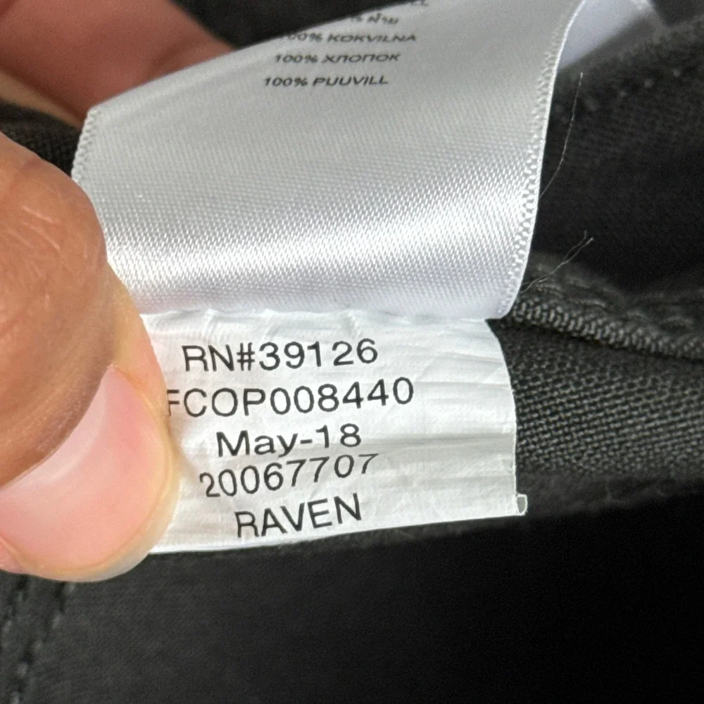 Filson‎ Dry Tin Cloth Pants Mens 32x35 Raven Grey 11.5 Ounce Chino Work Outdoor